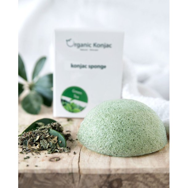 Organic Konjac - Green Tea - Alle hudtyper
